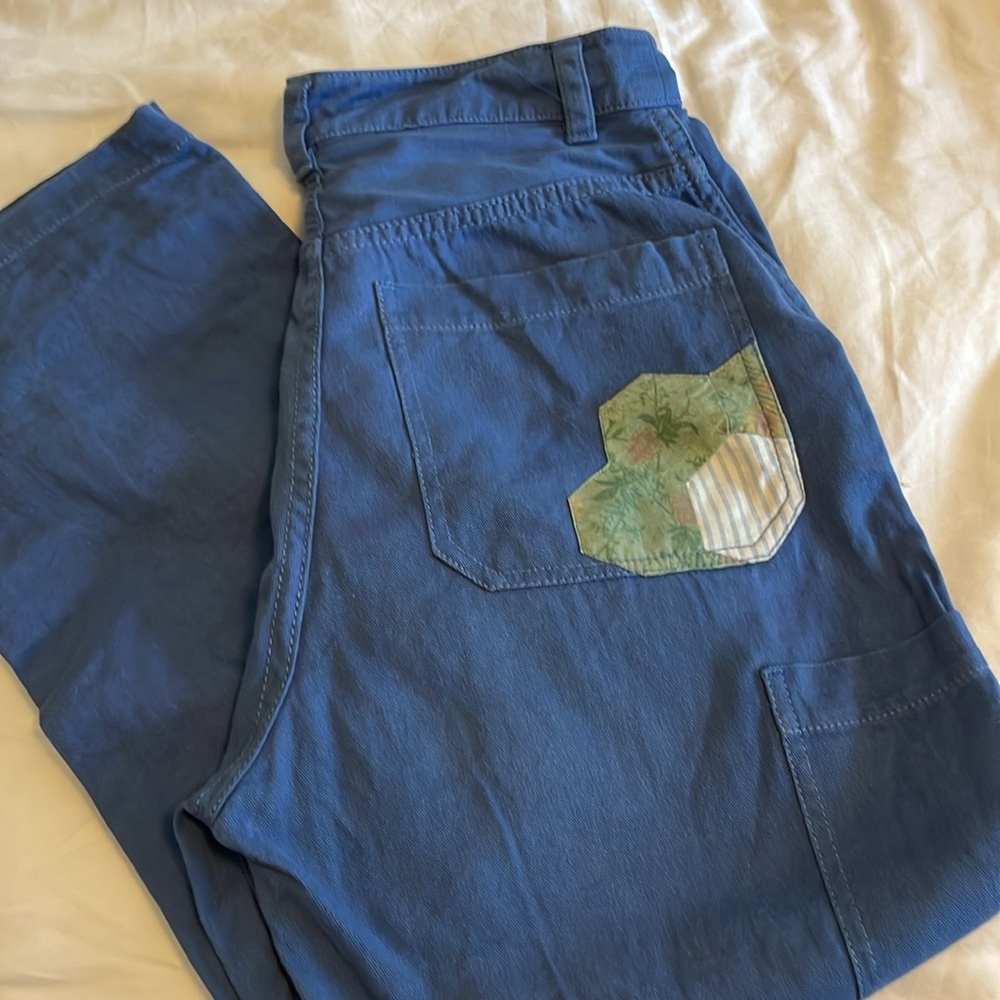 Christy Dawn Vibrant Blue Floral Trousers - Picture 8 of 11